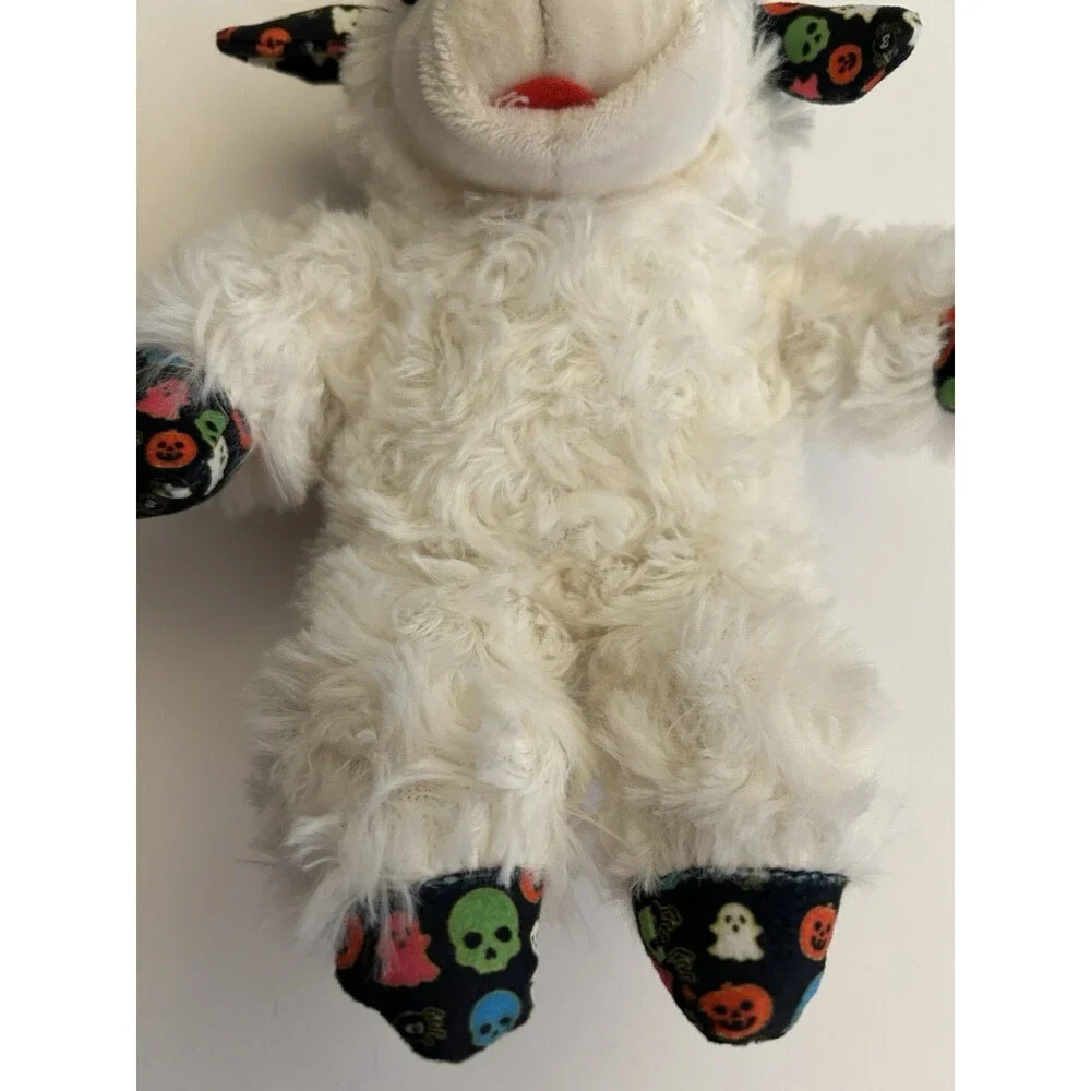 Multipet Lamb Chop Halloween Witch Purple Hat Squeaker Squeaky Plush Dog Toy 10